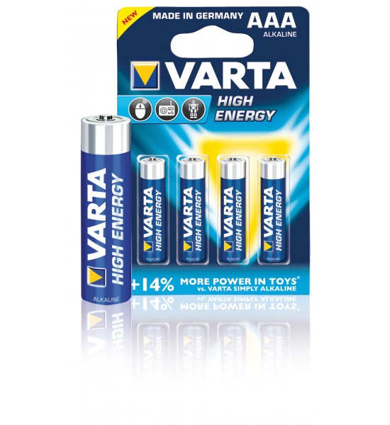 Set 4 baterii Varta High Energy R3 Set 4 baterii Varta High Energy R3