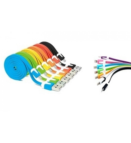 Cablu micro USB flexibil alb Cablu micro USB flexibil alb