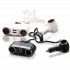 Încărcător auto, brichetă, cu 3 ieșiri + 2 USB, 12 sau 24V