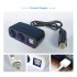 Încărcător auto, brichetă, 2 ieșiri + 2 USB, 12 sau 24V, 80 cm, 120W