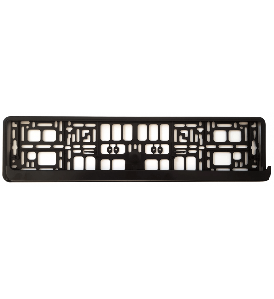 Suport pentru placutele de inmatriculare, Negru