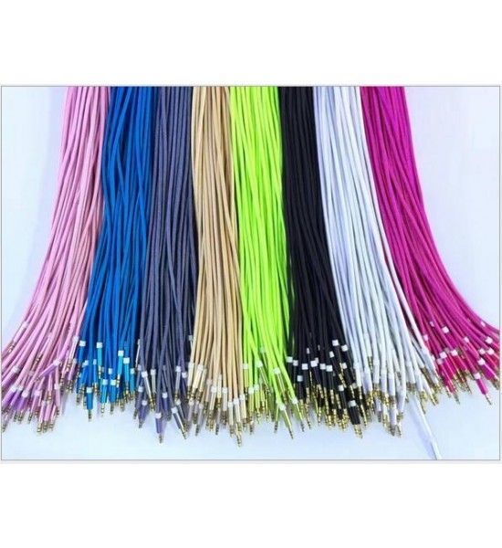 Cablu jack 3,5mm la jack 3,5mm textil ALB Cablu jack 3,5mm la jack 3,5mm textil ALB