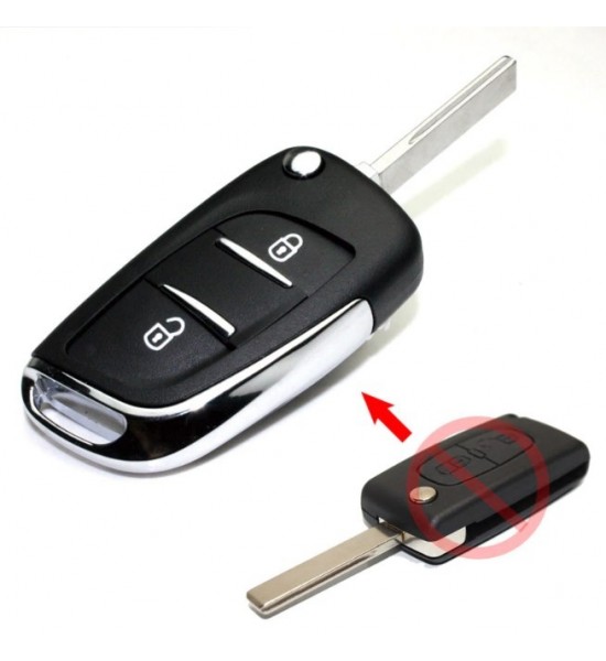 Carcasa Cheie Briceag Citroen, 2 But, cromat Carcasa Cheie Briceag Citroen, 2 But, cromat