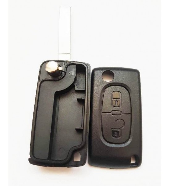 Carcasa Cheie Briceag Citroen, Peugeot, 2 but, fara locas pentru baterie Carcasa Cheie Briceag Citroen, Peugeot, 2 but, fara locas pentru baterie