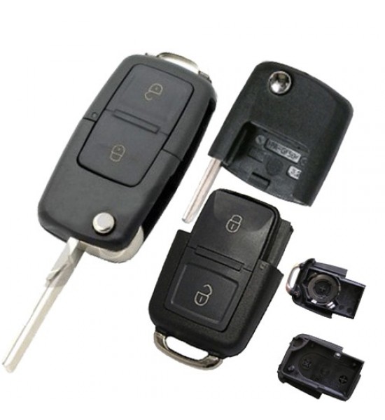 Cheie Briceag VW 2 but completa cu electronica si cip  433Mhz