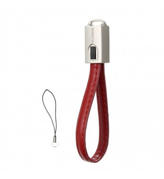 Cablu  breloc pentru incarcare micro usb rosu Cablu  breloc pentru incarcare micro usb rosu