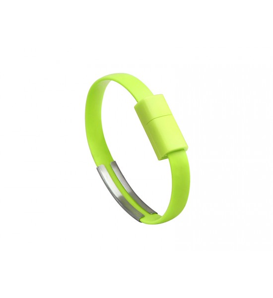 Cablu Iphone bratara verde