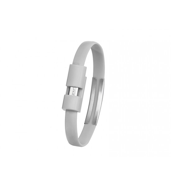 Cablu micro USB bratara gri Cablu micro USB bratara gri