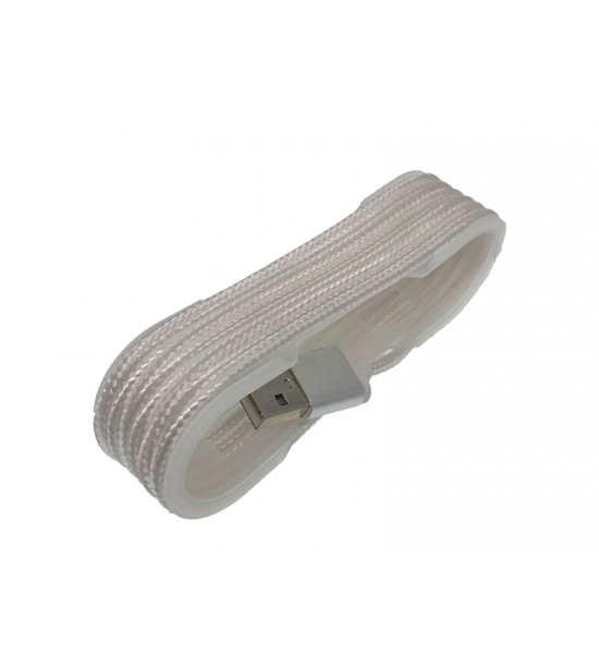 Cablu tip C textil alb