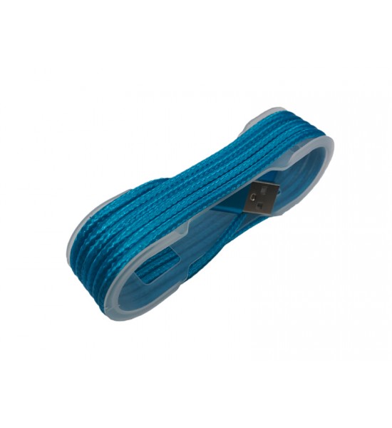Cablu tip C textil albastru Cablu tip C textil albastru