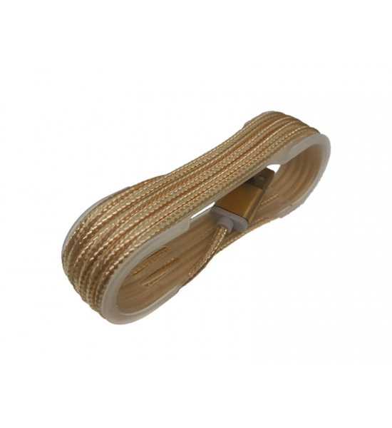 Cablu tip C textil auriu Cablu tip C textil auriu
