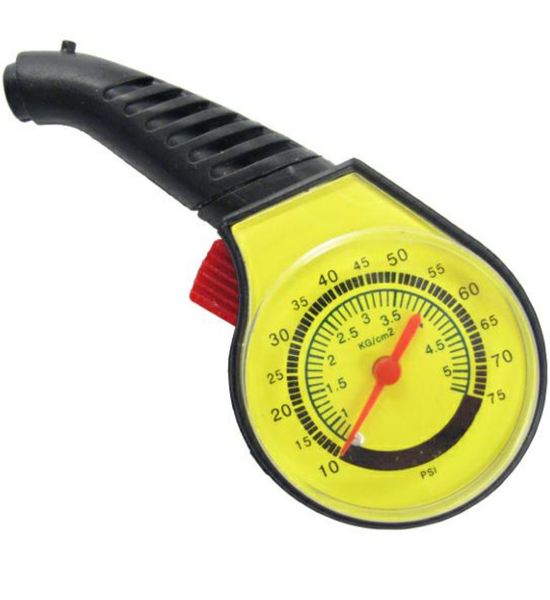 Manometru pentru presiunea anvelopelor, Galben/Negru, 7.5 BAR