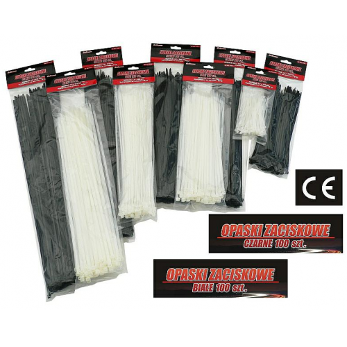 Fasete 200mm 100/set negru