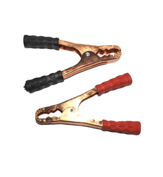 Set 2 cleme, tip crocodil pentru cablu curent, 500A