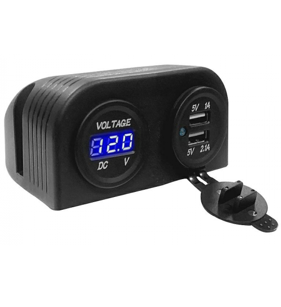 Încărcător auto, brichetă, 12 sau 24V, 2 ieșiri USB Încărcător auto, brichetă, 12 sau 24V, 2 ieșiri USB