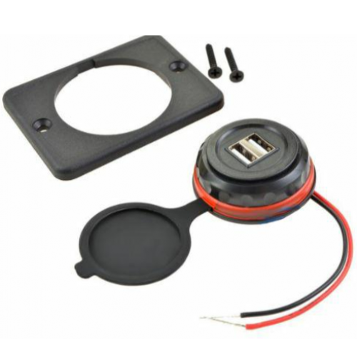 Încărcător auto, 2 ieșiri USB, 12 sau 24 V