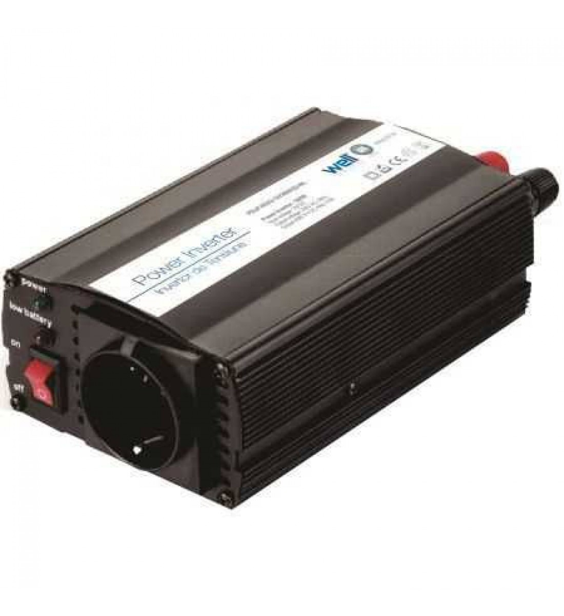 Invertor de tensiune 24V -> 220V, USB, 150W, Well