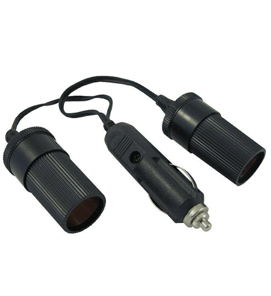 Prelungitor / spliter bricheta auto cu 2 intrari, 12V-24V  Prelungitor / spliter bricheta auto cu 2 intrari, 12V-24V