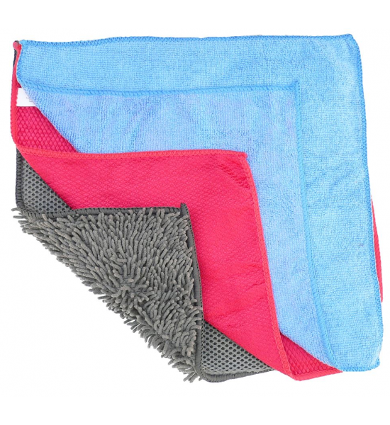 Set 3 lavete, microfibra, 30x30 cm Set 3 lavete, microfibra, 30x30 cm
