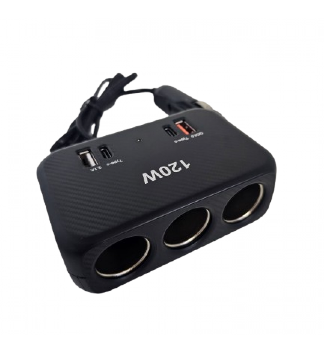 Încărcător Auto Olesson 120W cu 3 Ieșiri, 2 Porturi USB și 2 Porturi Tip C Încărcător Auto Olesson 120W cu 3 Ieșiri, 2 Porturi USB și 2 Porturi Tip C