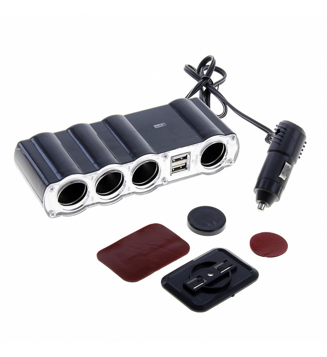 Încărcător Auto Olesson WF-4008 cu 4 Prize și 2 Porturi USB Încărcător Auto Olesson WF-4008 cu 4 Prize și 2 Porturi USB