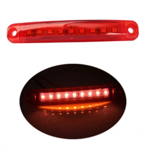 Lampa Led auto, laterala, 9 leduri, 24v, rosie