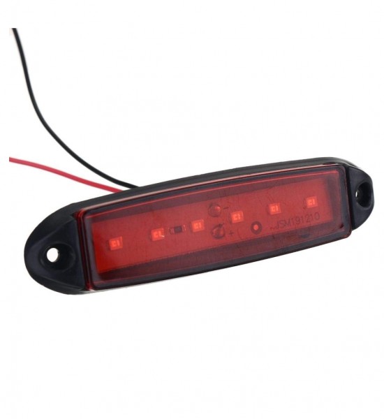 Lampa LED auto, lumina rosie, 24 V