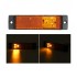Lampa LED Auto, semnalizare laterala, 3 leduri, 12V, lumina galbena