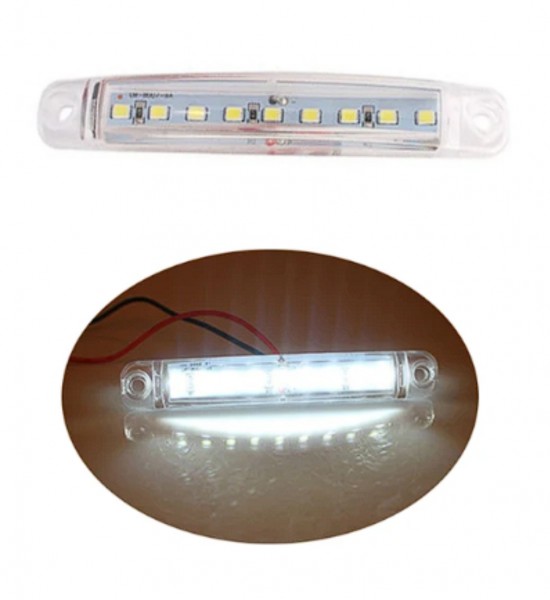 Lampa LED auto, laterala, 9 leduri, 24 V, alba