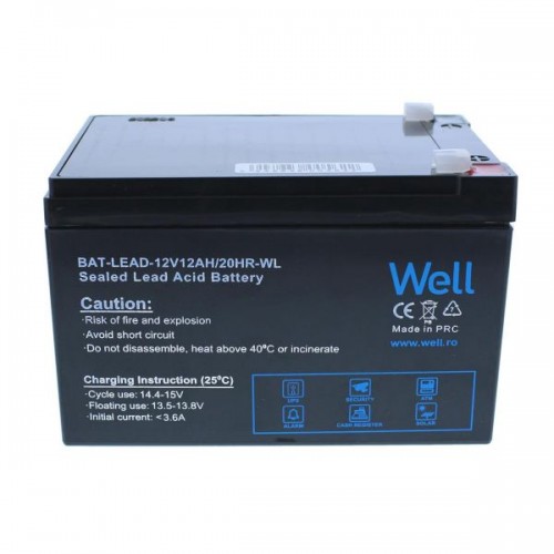 Acumulator plumb acid Well 12V 12AH, terminal T1