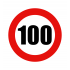 Abțibild limitator viteză, 100 km