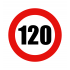 Abțibild limitator viteză, 120 km