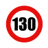 Abțibild limitator viteză, 130 km