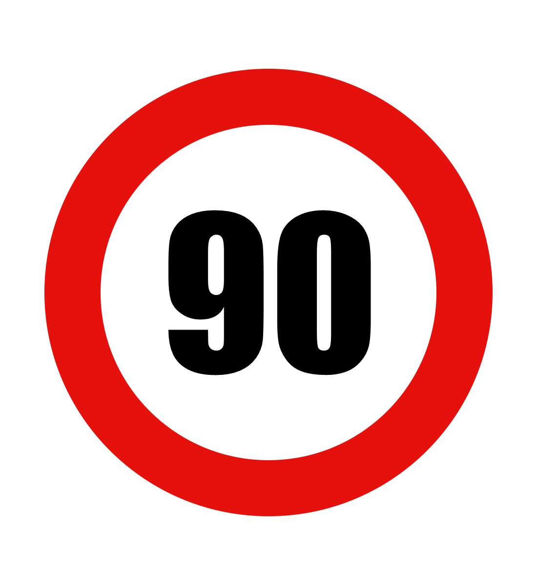 Abțibild limitator viteză, 90 km Abțibild limitator viteză, 90 km