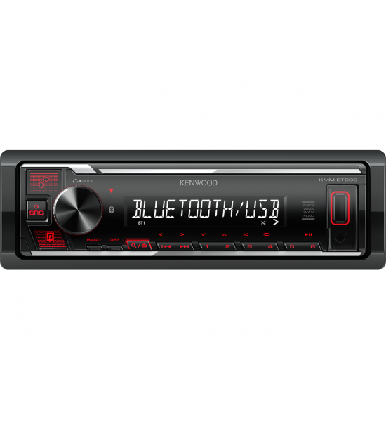KENWOOD KMM-BT209 RADIO CU USB/BLUETOOTH, ROSU KENWOOD KMM-BT209 RADIO CU USB/BLUETOOTH, ROSU