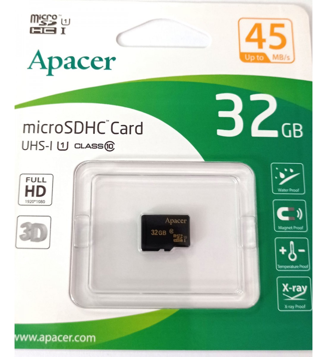 Memorie Micro SD, Apacer, 32 GB, clasa 10