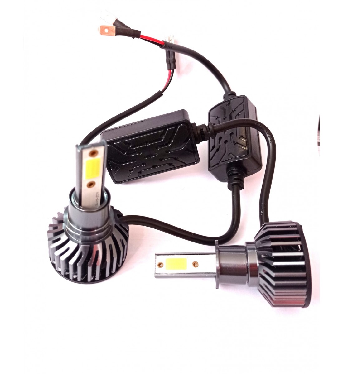 Set 2 Becuri LED Auto, F2, H3, Cob Can, 75w, 6000k, 12-24v