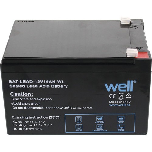 Acumulator plumb acid Well 12V 10AH, terminal T1