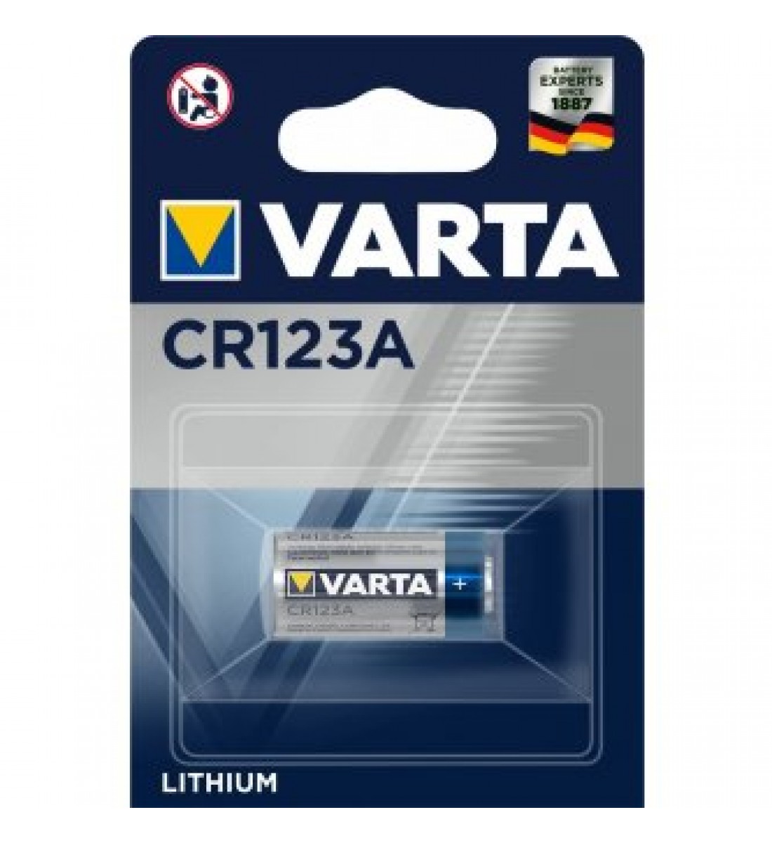 Baterie, Litiu, Varta, CR123, 3V, 1430 mah