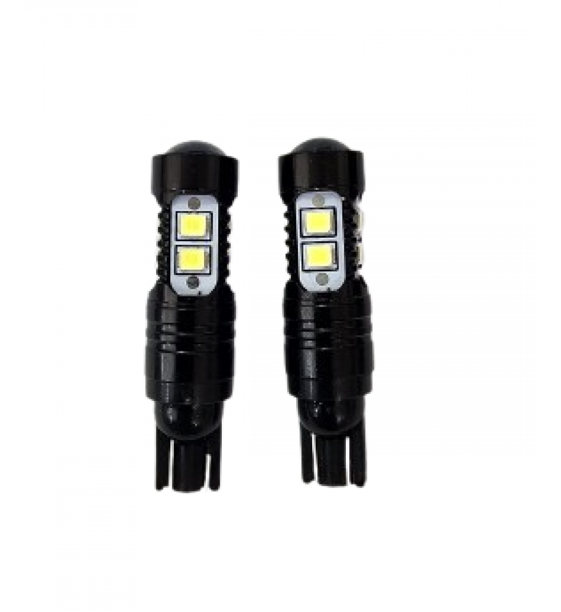 Set 2 Becuri  Auto, W5W/T10/501, 10  SMD, cu lupa, lumina alba