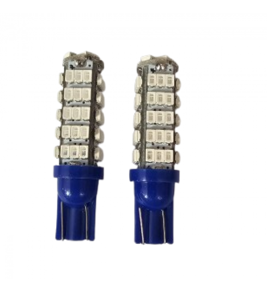 Set 2 Becuri Auto, W5W/T10/501, 68  SMD, lumina albastra