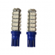 Set 2 Becuri Auto, W5W/T10/501, 68  SMD, lumina albastra