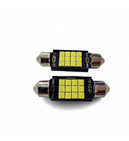 Led Sofit 12 smd -3030 , 36 MM 12V , Alb