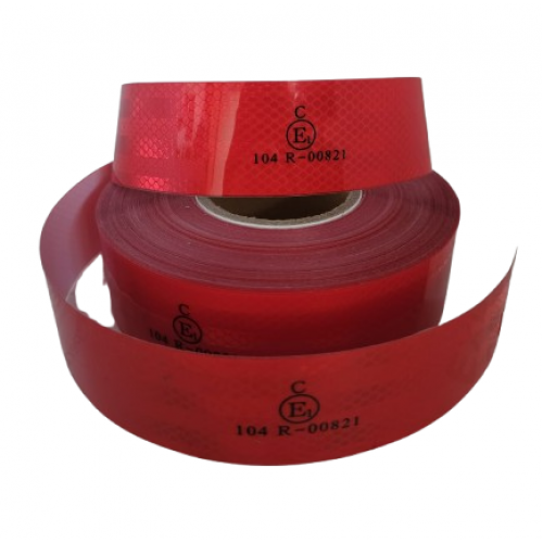 Banda reflectorizanta auto Rosu continua Premium Quality-50m/rola