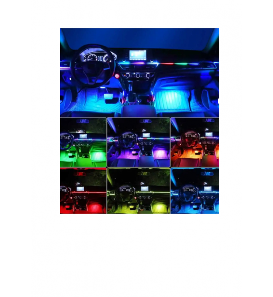 Lumini ambientale LED premium, kit RGB 22 în 1, efecte dinamice Symphony cu control prin aplicație