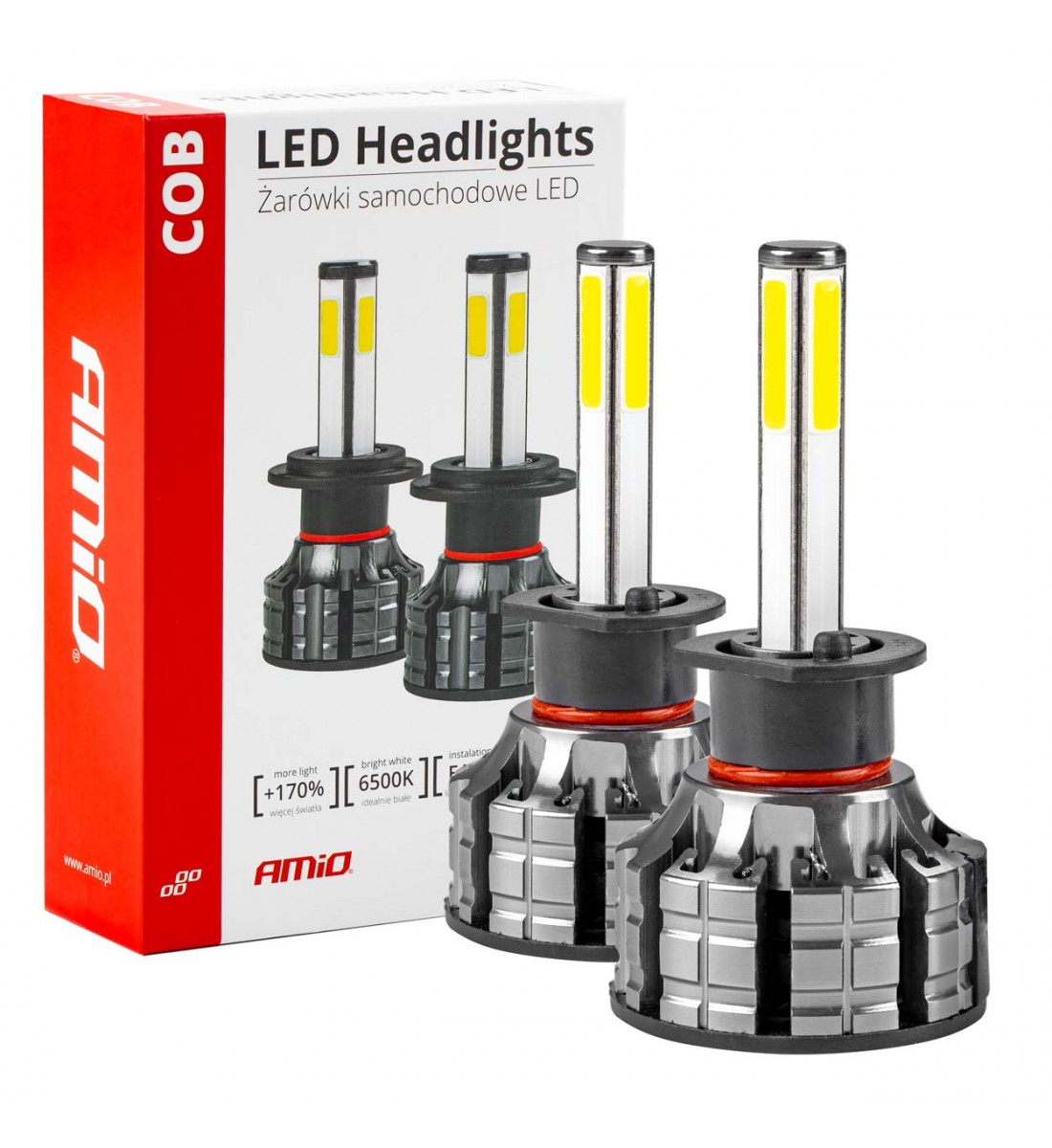 Becuri auto LED seria COB H1 6500K AMIO-02842 Becuri auto LED seria COB H1 6500K AMIO-02842
