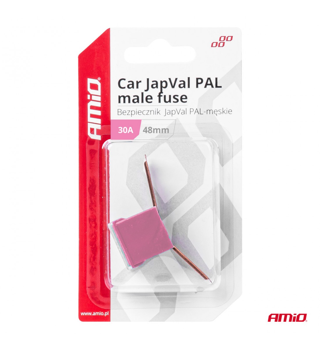 Siguranță auto JAPVAL PAL mascul 48mm 30A AMIO-03418