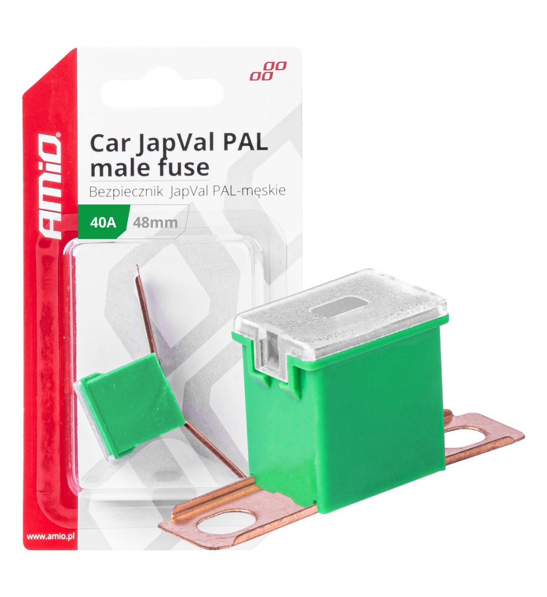 Siguranță auto JAPVAL PAL mascul 48mm 40A AMIO-03419