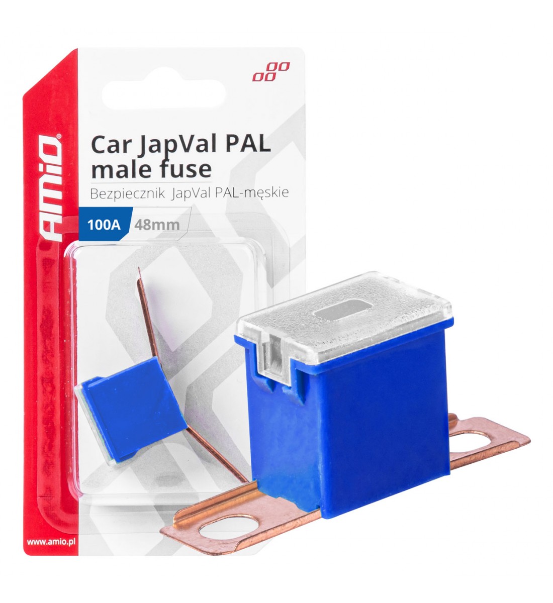 Siguranță auto JAPVAL PAL mascul 48mm 100A AMIO-03424