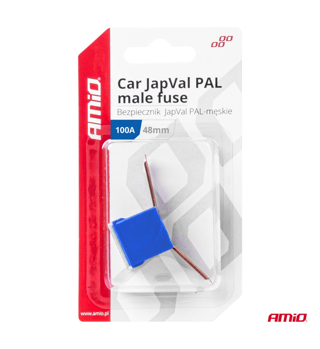 Siguranță auto JAPVAL PAL mascul 48mm 100A AMIO-03424